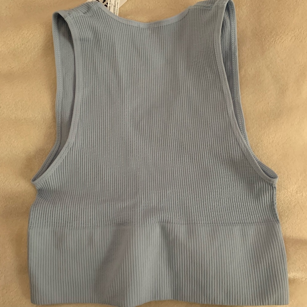 NWT UO hailey seamless plunging bra top sky blue - Picture 3 of 8